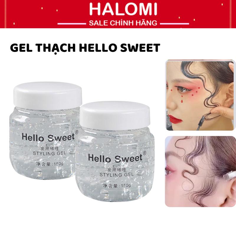 Gel thạch Hello Sweet trong suốt tạo kiểu chuyên nghiệp, vuốt tóc vào nếp 150g