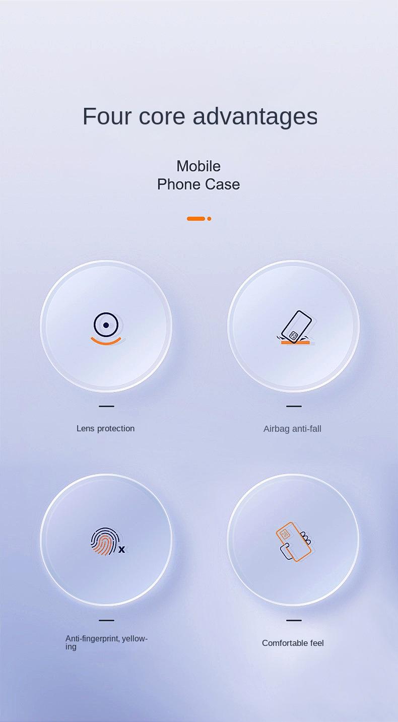 Product Introduction of Apple 16/15/14/13/12/11/X Phone Case Iphone15pro Transparent Soft Case 14pro Four-Corner Drop-Resistant Ultra-Thin 13pro12 Protective Case Drop-Resistant 1