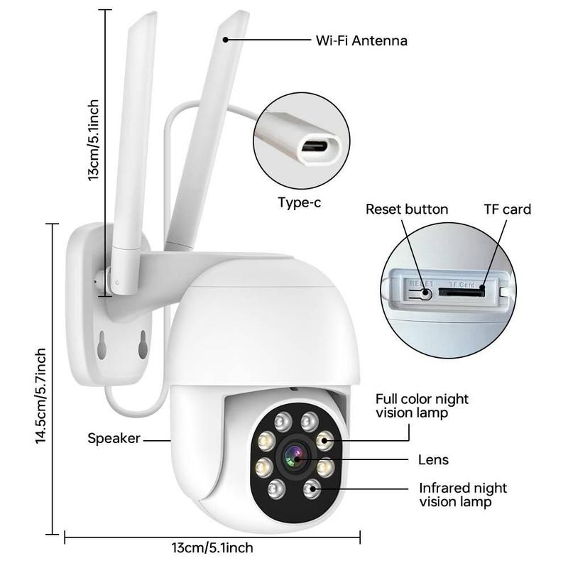 Product Introduction of 2.4GHz WiFi Camera, Plug and Play Security Camera, Outdoor & Indoor Camera with Dual-way Audio Dialogue, Suitable for Youth and Pet Safety 1