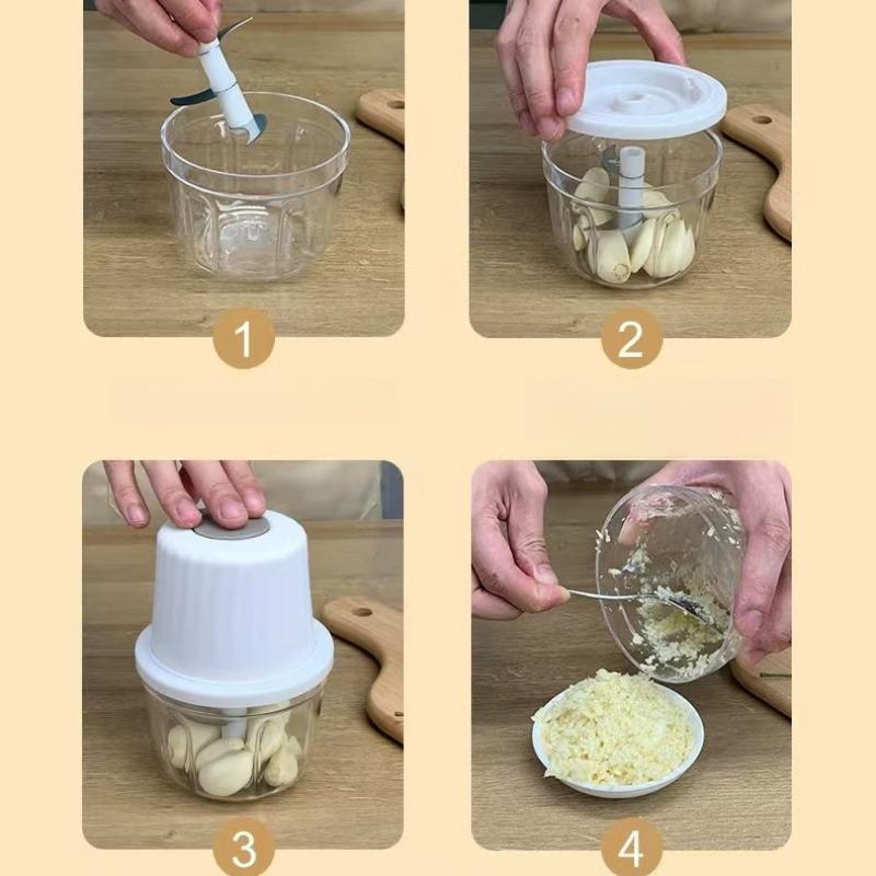 Product Introduction of Mini Food Processor, USB Rechargeable Electric Food Chopper, Household Kitchen Appliances for Vegetable, Fruit, Meat, Onion, Garlic, Ginger 5