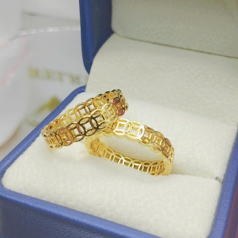 nhẫn kim tiền vàng - trang sức nữ - jewelry