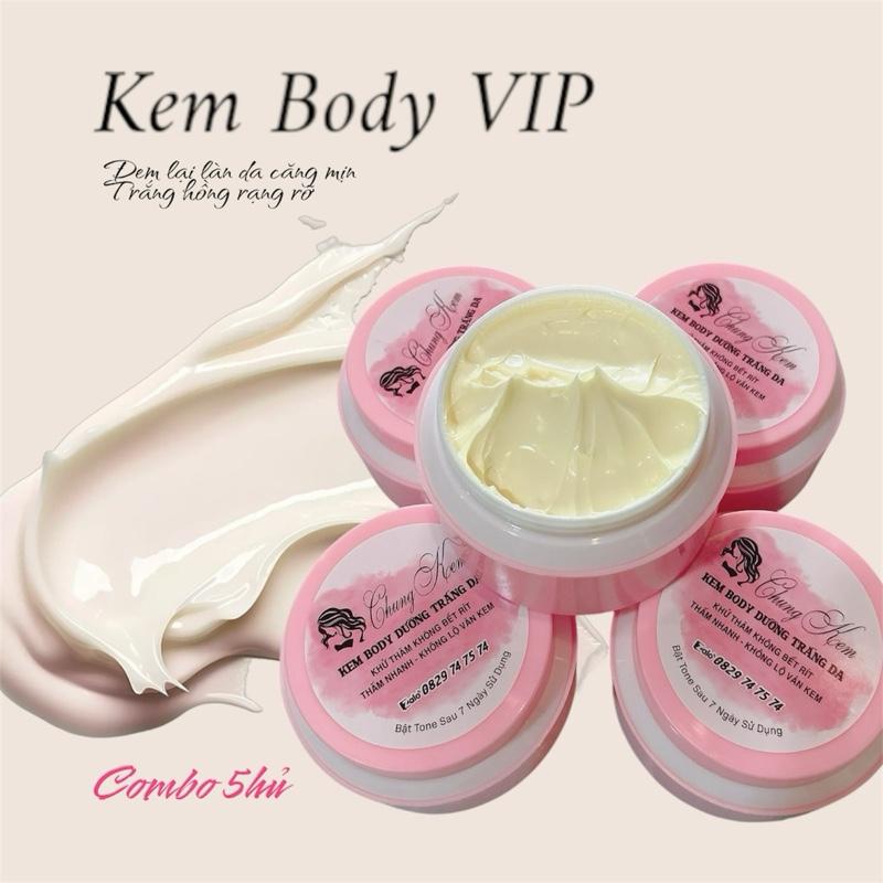 (5hủ) KEM BODY VIP SIÊU TRẮNG- Dưỡng Trắng Da Chuyên Sâu Thấm Nhanh Mịn Da kem  chon kemtron trang kem  vitamineuc kemtron xu tay kem  trộn Women xuhuong  kemtron kemtron kem  tự