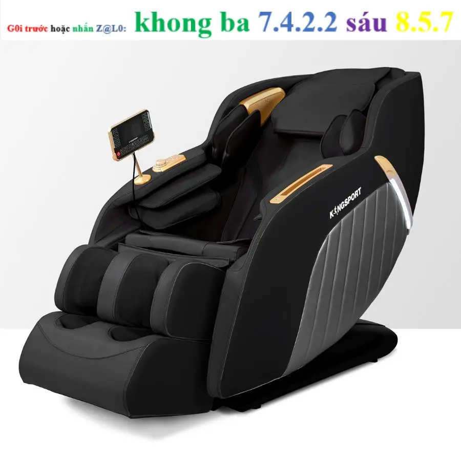 Ghế massage KINGSPORT G77 New màu sắc hiện đại, tích hợp điều khiển bằng giọng nói, khung ghế rộng rãi và thoải mái I_B Freeship
