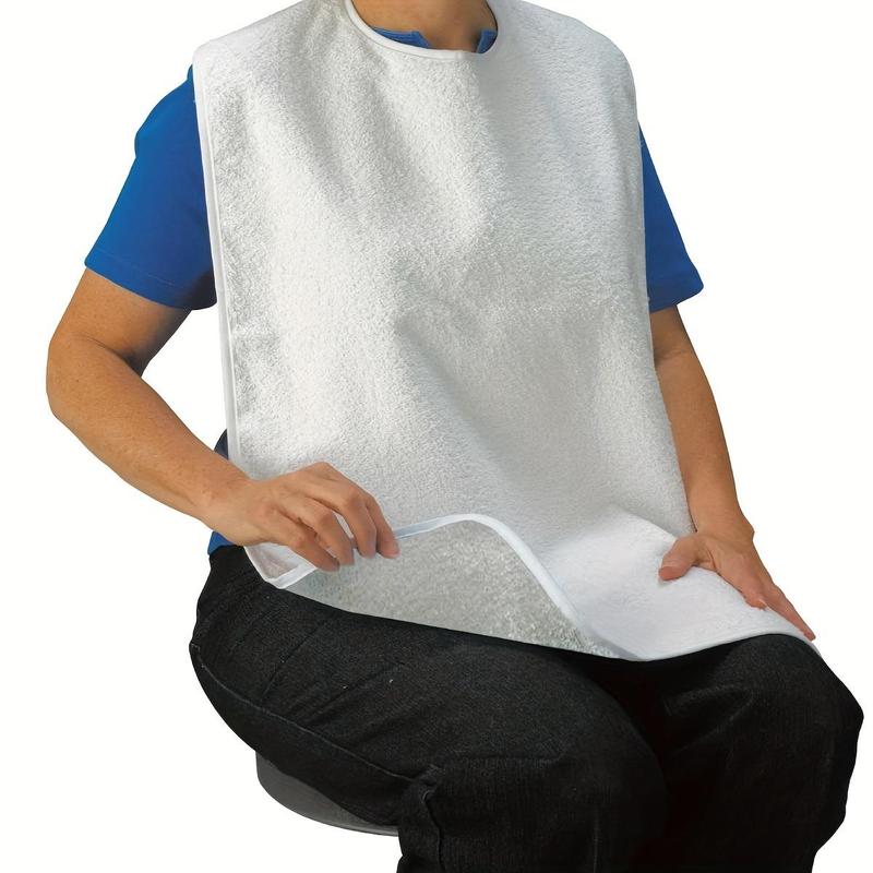 Adult Bibs, 4 Counts/set Stain Resistant Apron Bib for Men and Women, Suitable for Seniors, Home Care Supplies 4