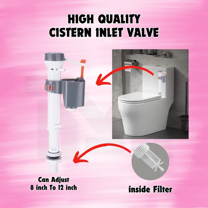 Toilet Water Tank Valve Flush Inlet Valve , Compact Bottom Valve ...