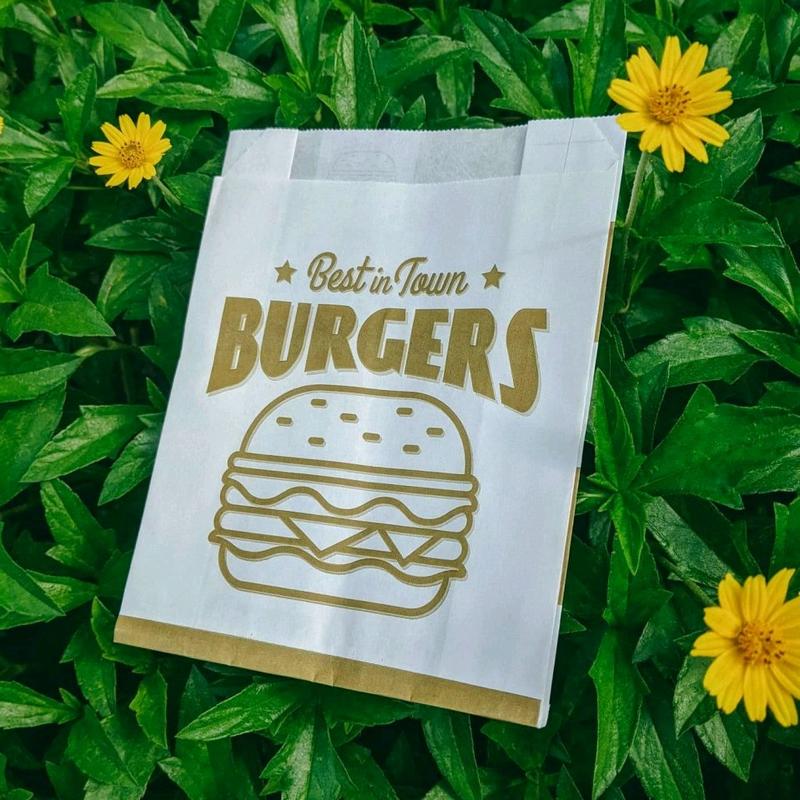 100 túi đựng hamburger, túi giấy đựng bánh mì hamburger