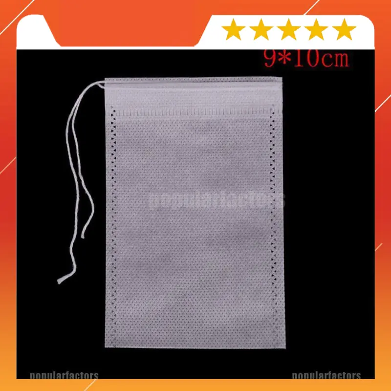 Combo 100 túi lọc trà, thảo dược dây rút chất liệu không dệt- nhiều kích thước 2