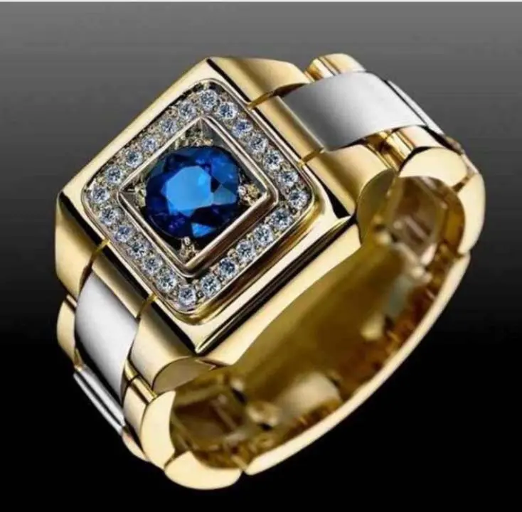 CINCIN SAFIR BERLIAN KRISTAL PERAK EMAS BAJA TITANIUM KUALITAS IMPORT HIGH QUALITY