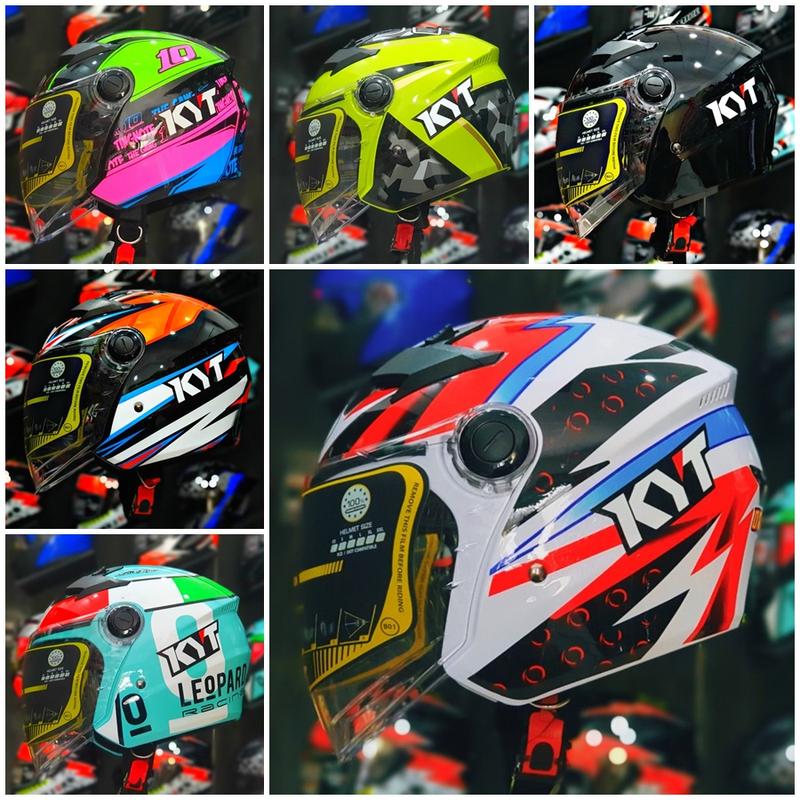 Mũ bảo hiểm Royal 3/4 M268 2 Kính Dán Tem KYT.