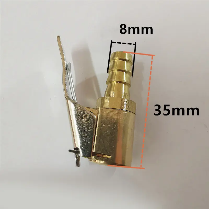 2 Cái Đầu vòi 8mm bơm bánh xe hơi, xe máy, xe đạp bằng đồng 2