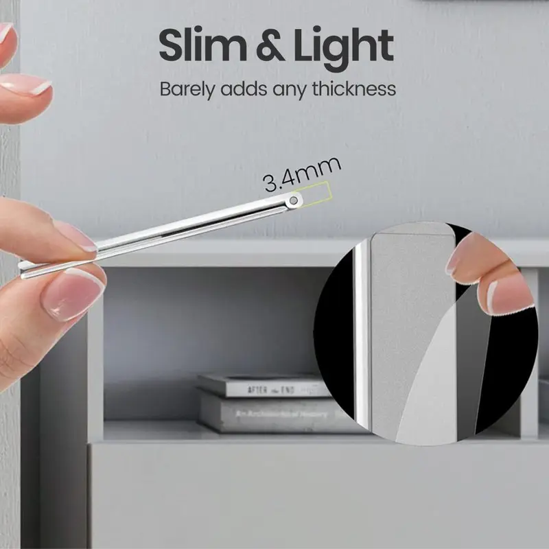 Ultra Thin Cell Phone Holder, Adjustable Angle Mini Metal Phone Kickstand, Portable Phone Stand, Foldable Horizontal/Vertical Desk Mobile Phone Holder Stand, Phone Accessories 3