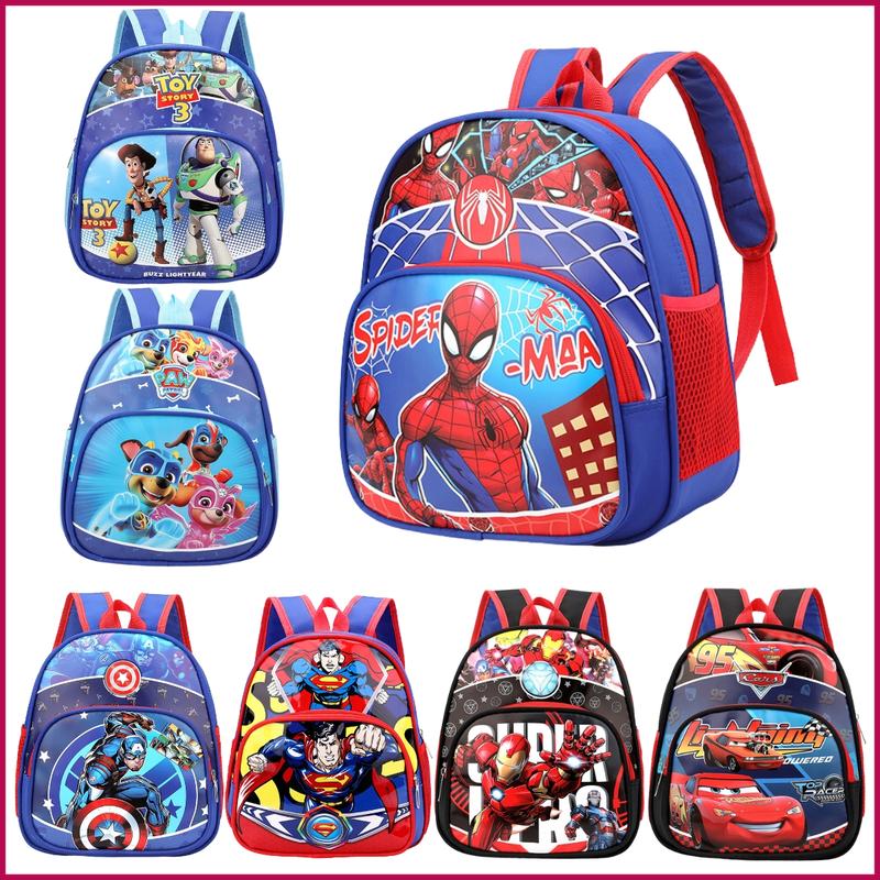 Balo cho bé trai mẫu giáo , mầm non , cặp trẻ em đi học 1-6 tuổi, ba lô hình người nhện siêu nhân labubu công chúa TL2312