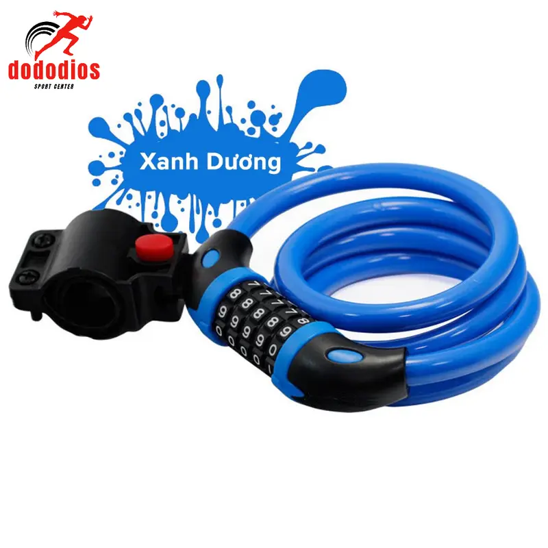 Khóa Xe Đạp Dây Lõi Thép 5 Số Dài 120cm – Chọn Màu – Bộ Khóa Xe Máy Thông Minh Chống Trộm Cao Cấp Chính Hãng Dododios Gắn Xe Đạp Đạp Xe Đạp Sport 5