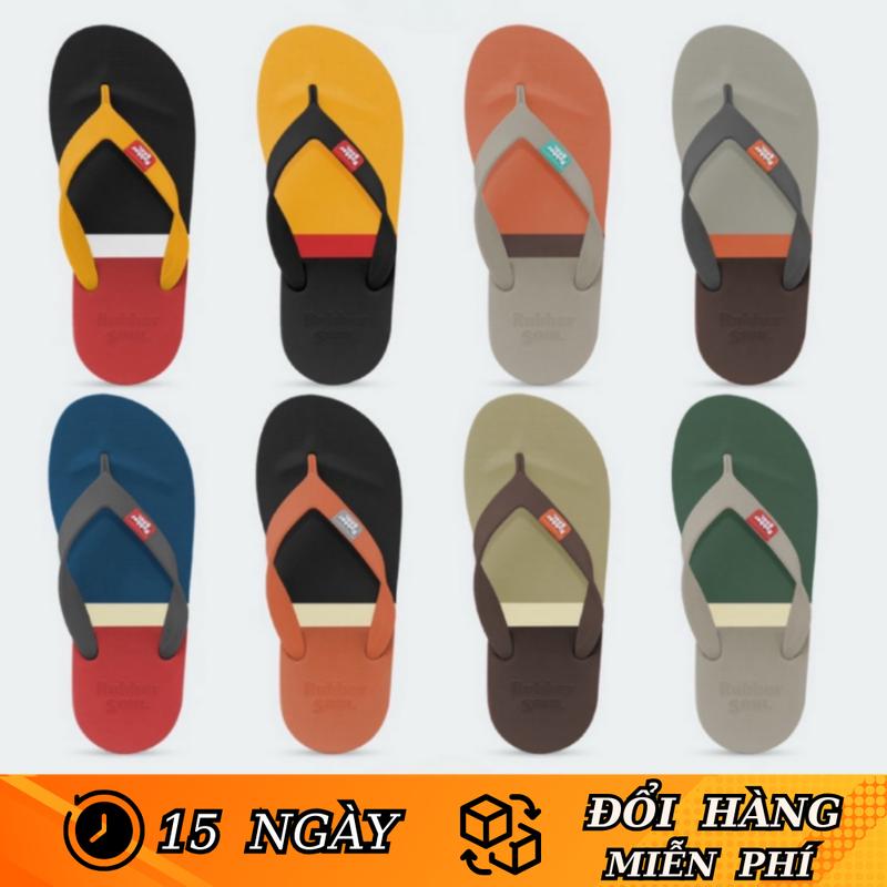 Dép Thái Lan Nam Xỏ Ngón Rubber Soul Tri Colour Balance 3 Cao Su Non Phối Màu Thời Trang Êm Nhẹ Đế Bằng Caro GiàY dép tông nam DéP dép lào dep quai kep