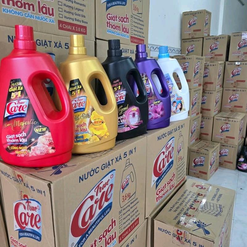 Nước giặt xả 5in1 True Care can 3.6kg, can 4.8kg - hương nước hoa thơm quý phái và sang trọng, Giặt Sạch và thơm lâu không cần dùng nước xả vải, Làm Sạch. Nước giặt quần áo thơm 4