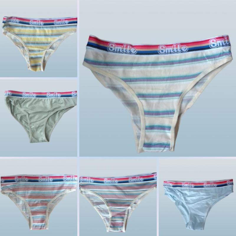 Celana Dalam Wanita Katun Model Garis Rainbow Women Cotton Panty 2106 1