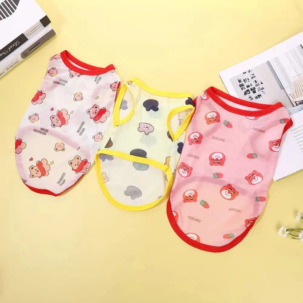 Quần áo cho mèo, màu vàng, thích hợp cho mùa xuân, mùa thu, chống rụng lông, thích hợp cho chó và mèo con, áo vest mùa hè, cho vật nuôi Devon Ragdoll, kiểu mỏng, có sẵn vào năm 2025