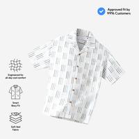 Gambar TENUE Kemeja Cotton Camp Collar Lengan Pendek - White Stripe - Homebody - L dari Tenue de Attire Kota Administrasi Jakarta Selatan 1 Tokopedia