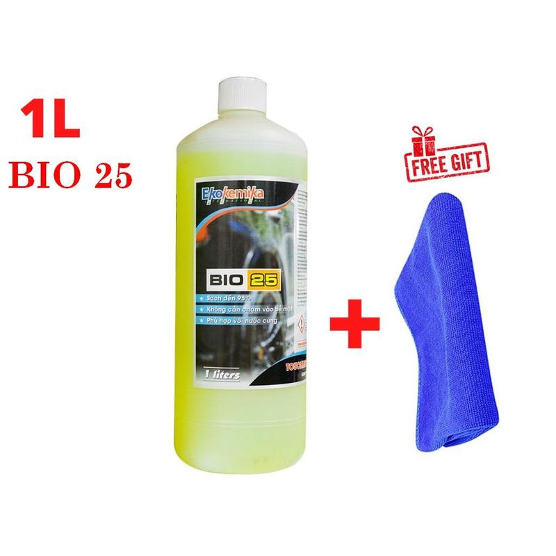  Ekokemika BIO 25 Nước Rửa Xe Không Chạm Siêu Sạch Tặng Khăn Lau Xe 