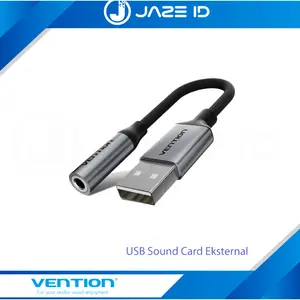Vention USB Sound Card Eksternal 1 Port Headset Mic 3.5mm Microphone PS5 PC Laptop Soundcard TRRS