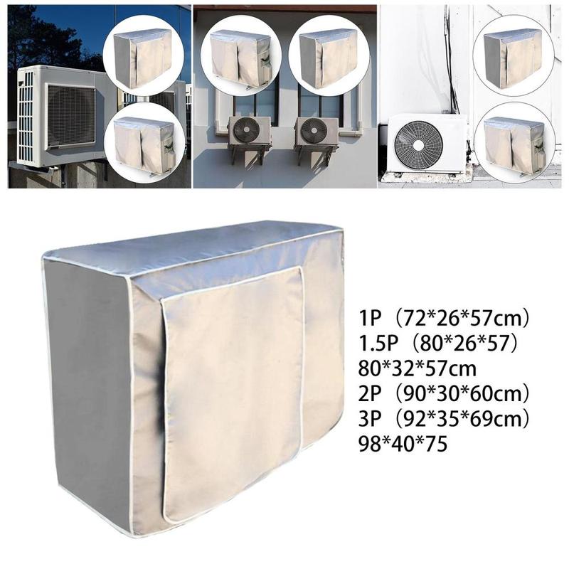 Outside House Air Conditioner Cover Oxford Cloth Protector Overcover Silver 3