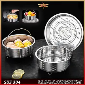 Panci Kukusan Keranjang Baja Tahan Karat Penanak Nasi Penanak Nasi Elektrik Keranjang Nasi  Kitchenware steamer dan dang