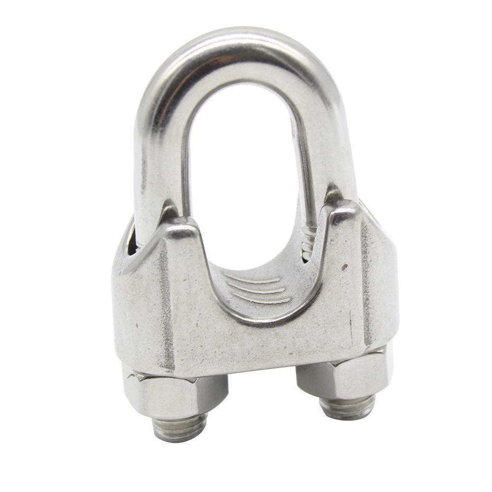 SS 304 Klem Seling Kuku Macan 5Pcs Wire Rope Clip Anti Karat 2-12mm M2-M12 Penjepit Tali Kawat Sling Stainless Galvanis Crimp Ferrule Kuat Serbaguna untuk Konstruksi Industri Rumah Ready Stock