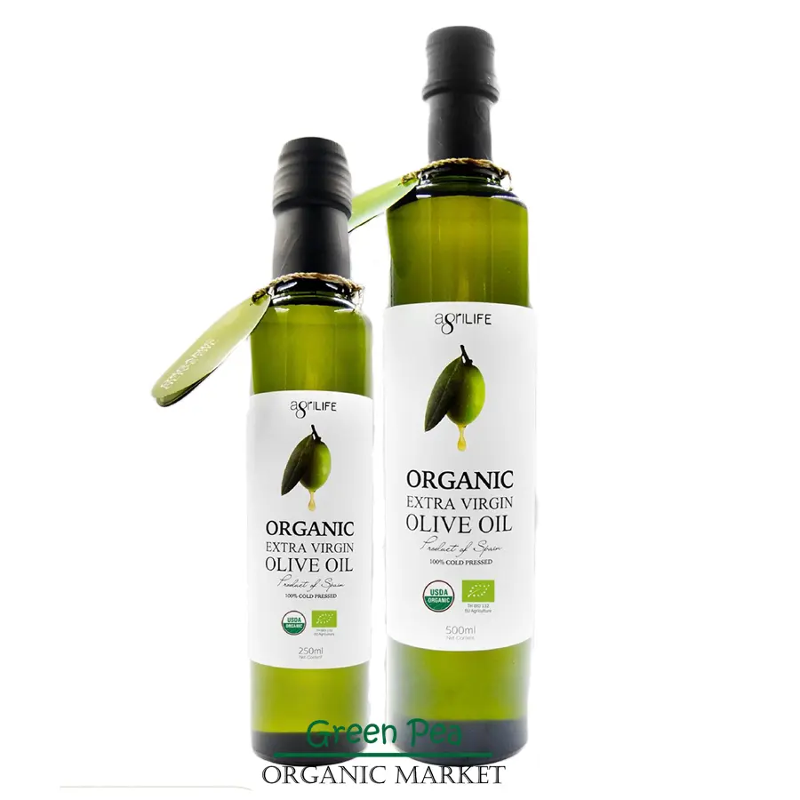 Agrilife น้ำมันมะกอก ธรรมชาติ Organic Extra Virgin Olive Oil 2 ขนาด 250/500 ml KETO