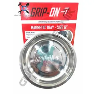 Mangkok Magnet 6" Tempat Baut Sekrup GRIP ON 97-100 / Wadah Nampan Piring Magnet Mur Komponen - Magnetic Tool Disk GRIP ON 97 100