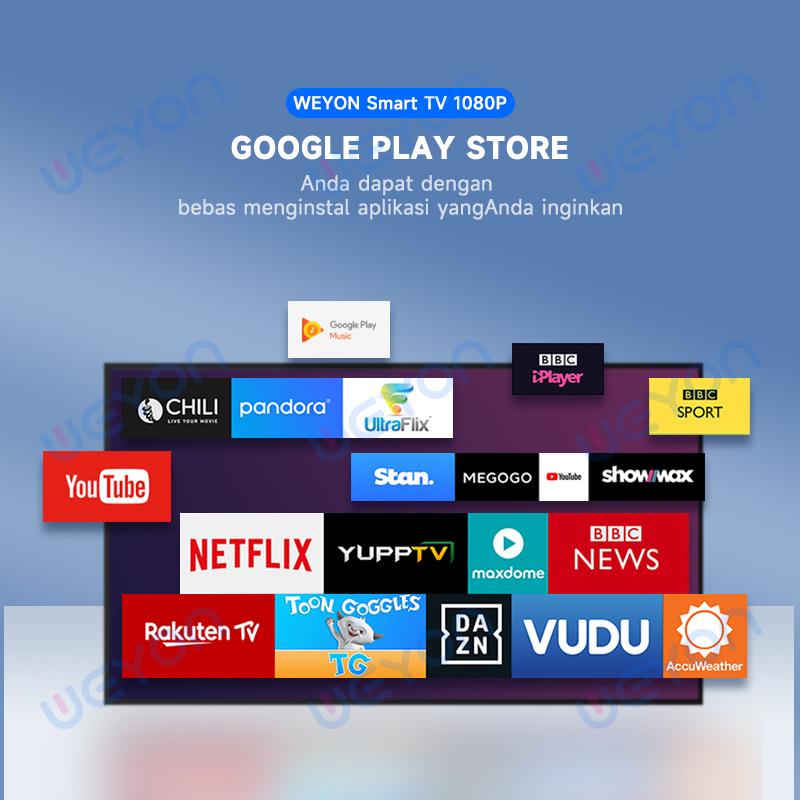 【ANDROID S43  】 LED Full HD Ready Smart TV Televisi Murah(SMART-S43A) hdmi lcd Layar YOUTUBE NETFLIX Android  12   wifi tv google wifi-netflix-youtube-prime video led 1080P hdmi  HDR full HD HDR 1