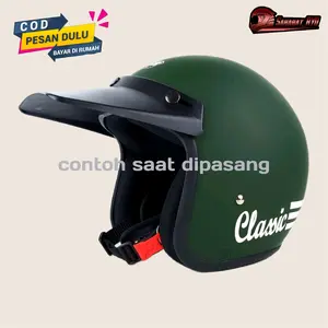 PET/PAD TOPI HELM BOGO CARGLOSS KLASIK RETRO INKO UNIVERSAL Motor Motorcycle