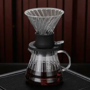 One Two Cups V60 Coffee Dripper Alat Seduh Kopi Manual Kaca - Jn23