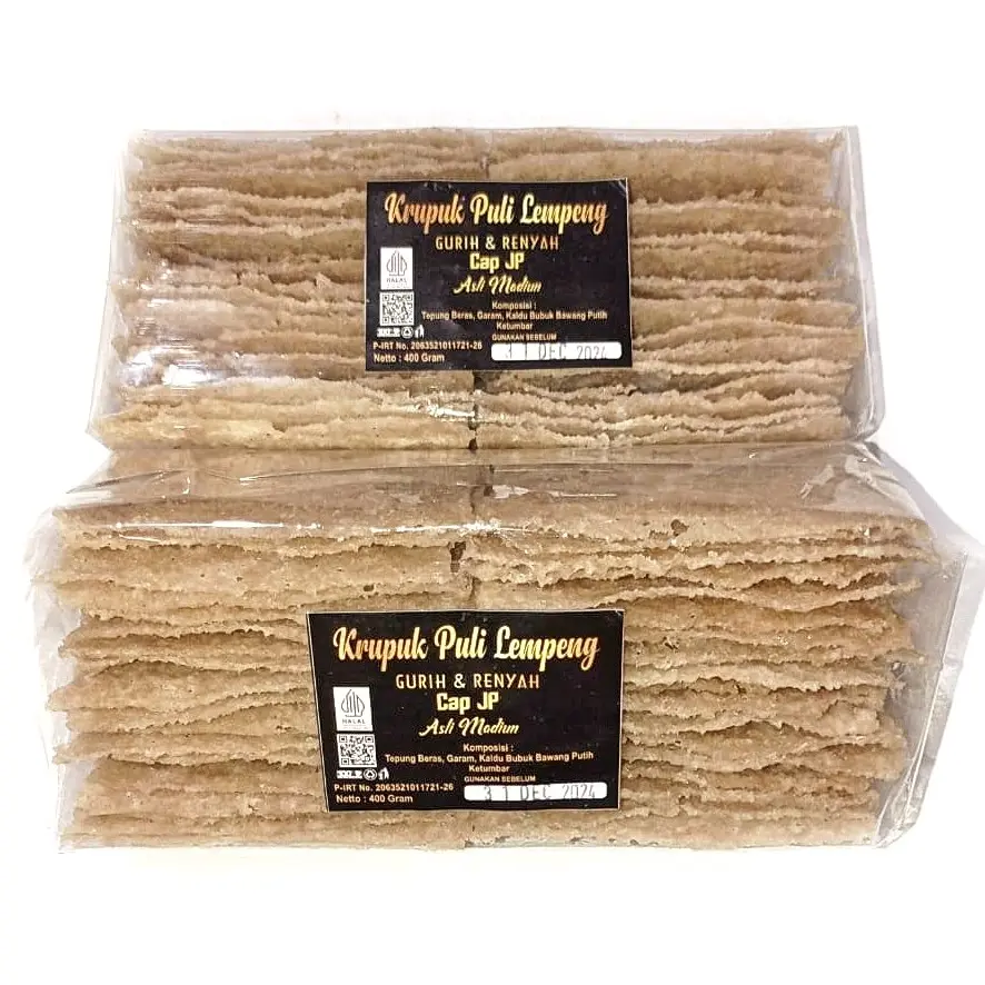 KERUPUK PULI MENTAH JP KHAS MADIUN 400G Krupuk Cemilan