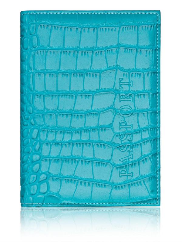 Crocodile Embossed Pu Leather Travel Passport Holder, Minimalist Plain Passport Cover for Women & Men, Slim Travel Wallet Accessories 7