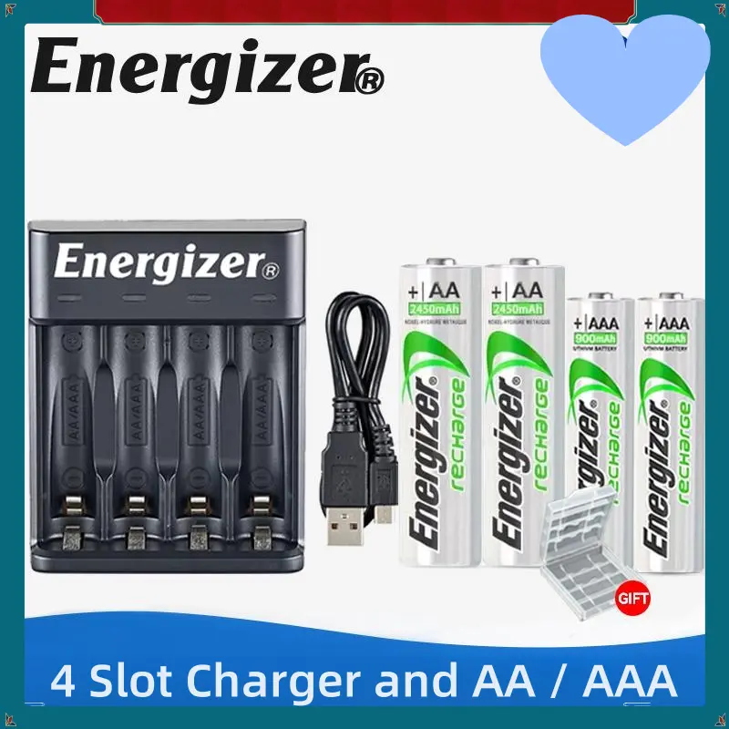 Energizer AAA // AA NiMH rechargeable battery Energizer USB 4-slot independent charger adapter vnhd