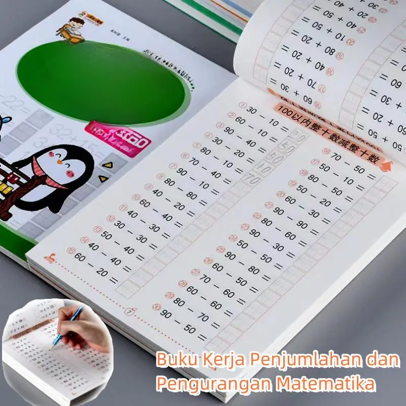 Pengurangan dan Penjumlahan Buku Kerja Matematika /Soal Latihan Matematika Anak - (10-100) 3