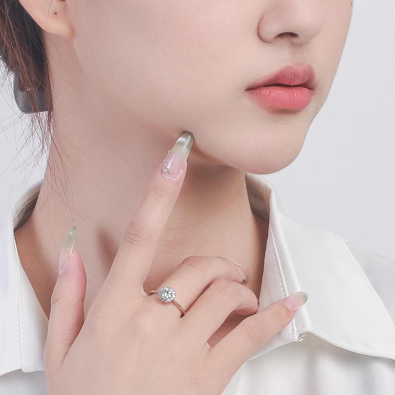 Product Introduction of ELENKA - Nhẫn mạ vàng 18K mặt đá Ziron hình bông hoa sang trọng viền đá sáng đẹp phong cách cổ điển trang  sức   nhẫn 8