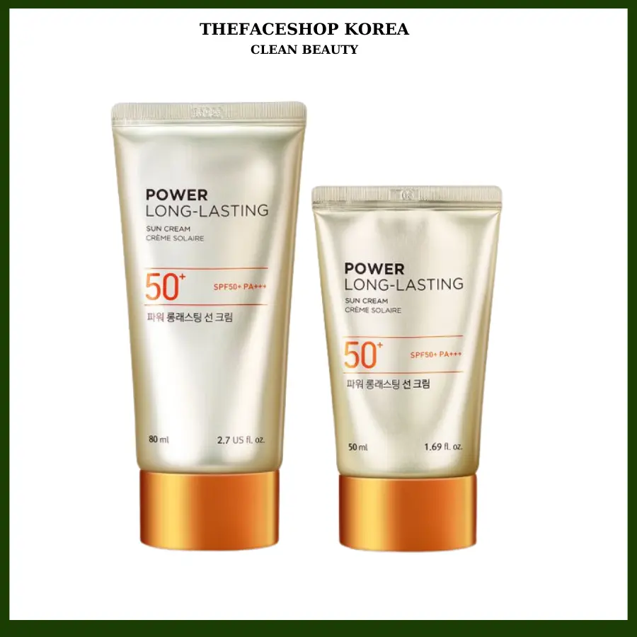 Kem chống nắng lâu trôi TheFaceShop Natural Sun Eco Power Long Lasting Sun Cream Spf50+ Pa+++ Sunscreen  Chăm Sóc Da
