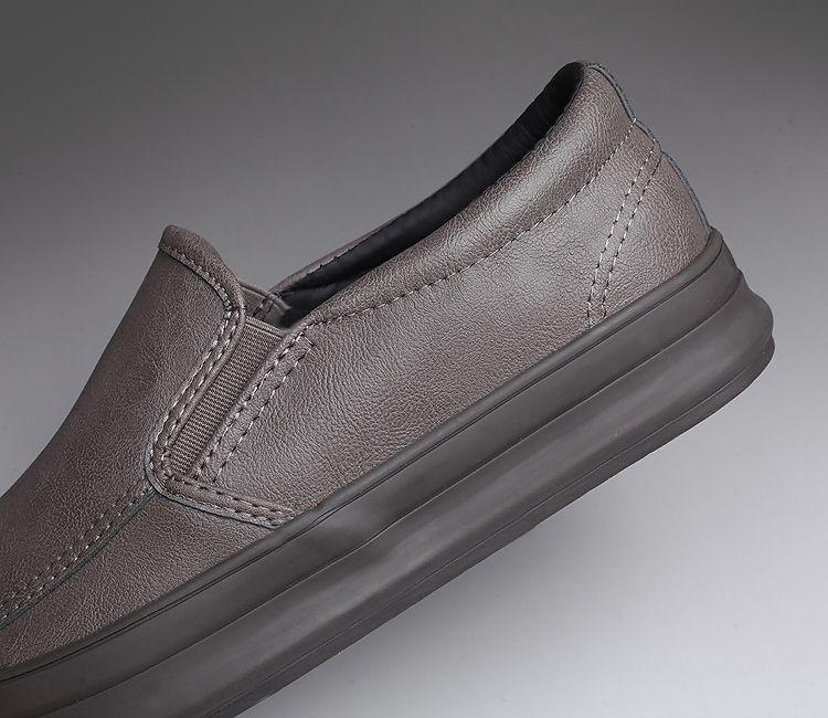Product Introduction of 2023 Men's Shoes Autumn New Thick-Soled Slip-On Lazy Shoes Men's Breathable Height-Increasing Leather Shoes Soft-Soled Trendy Versatile Sneakers 29