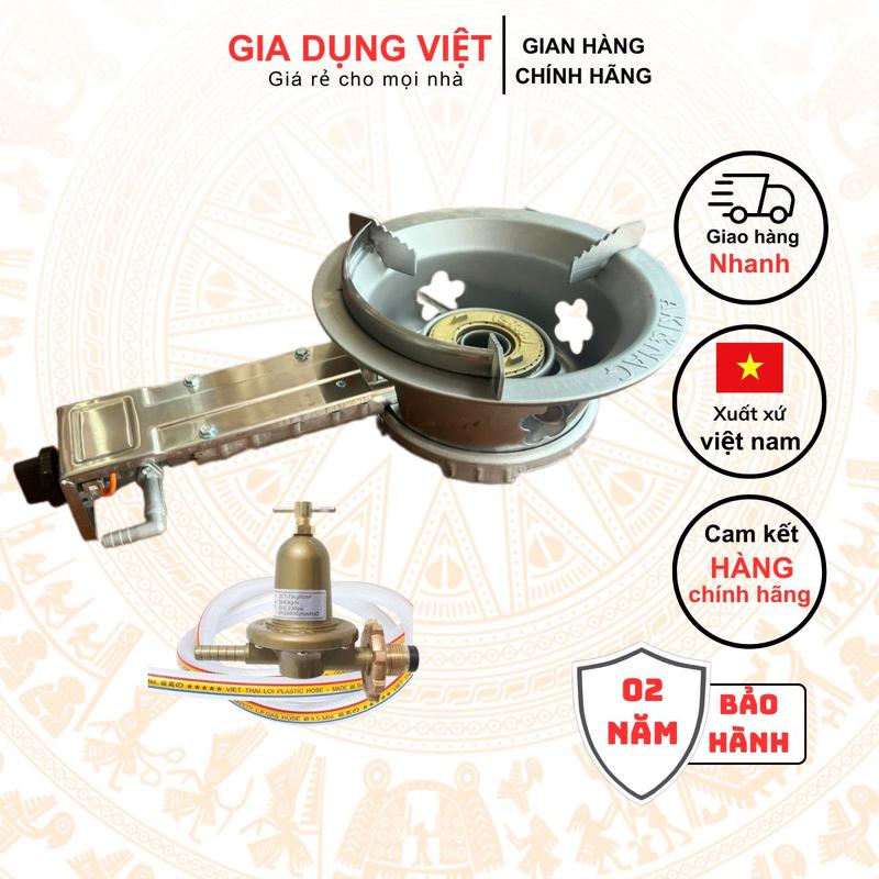 Bếp Gas Công Nghiệp inox 430 Chất Lượng (Bếp Khè) Kèm Van Dây Trọng Lượng Nhẹ