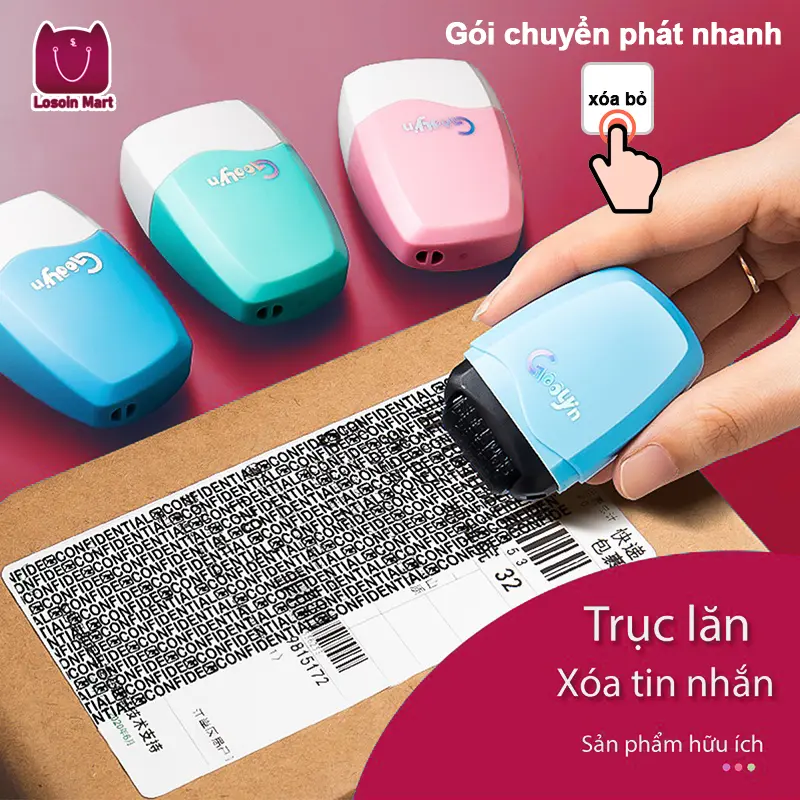Cây lăn bảo mật thông tin cá nhânCon dấu xóa thông tin đảm bảo sự riêng tư bảo mật