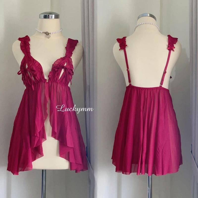 Luckymm Dress Sleepwear Bahan Nilon Premium 227 4