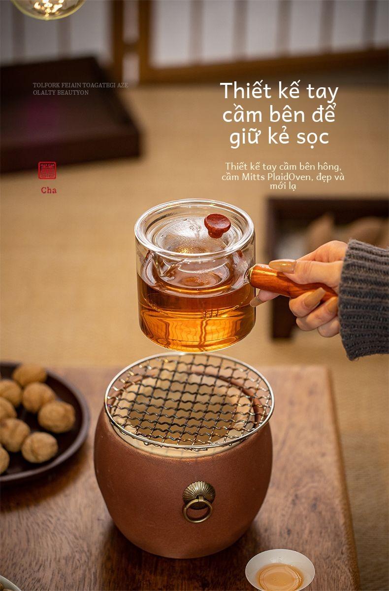 Product Introduction of Bếp nấu trà, Bếp than nấu trà mùa đông, Nồi Brazier, Ấm trà, Thích hợp để rang Sữa, Bếp nấu trà bong bóng, Bánh Carbon, Nấu ăn, Sử dụng ngoài trời 11