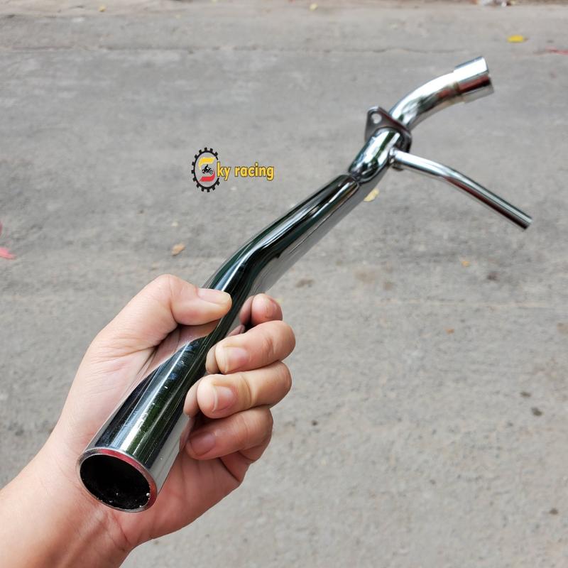 Cổ pô INOX 304 mạ Crom siêu sáng bóng lắp cho dòng Sirius 110 có ống hơi dòng xăng cơ