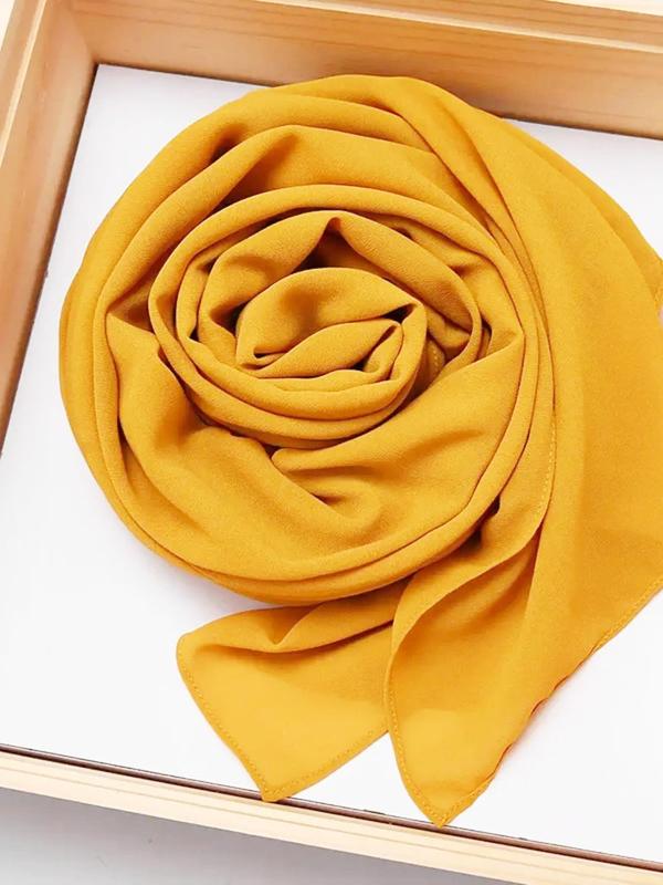 Women's Solid Long Scarf, Lightweight Soft Comfortable Breathable Hair Sleeping Wrap For All Seasons, Fashion Versatile Scarf For Women 6