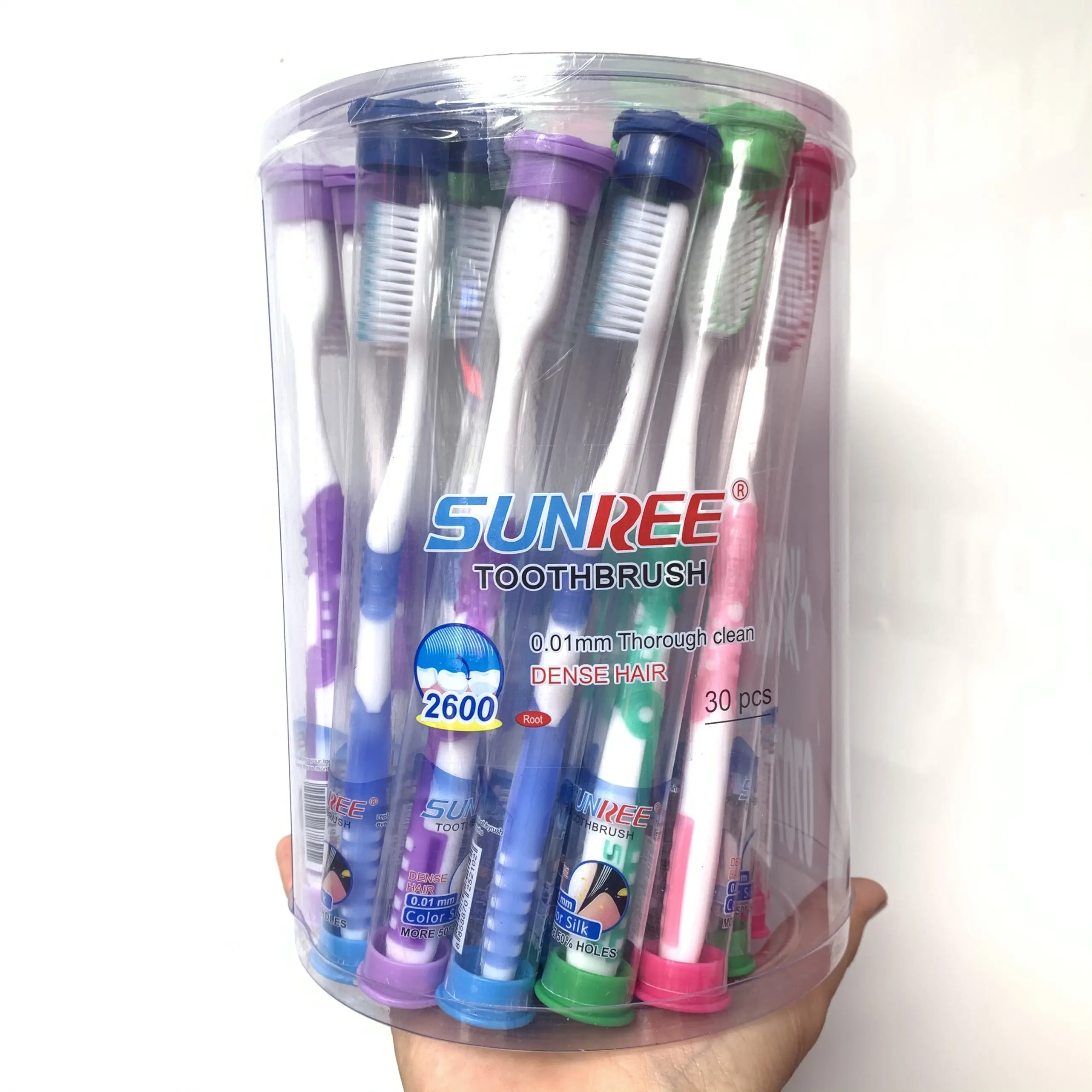 Hộp 30 cây bàn chải lông mềm Sunree Thái Lan