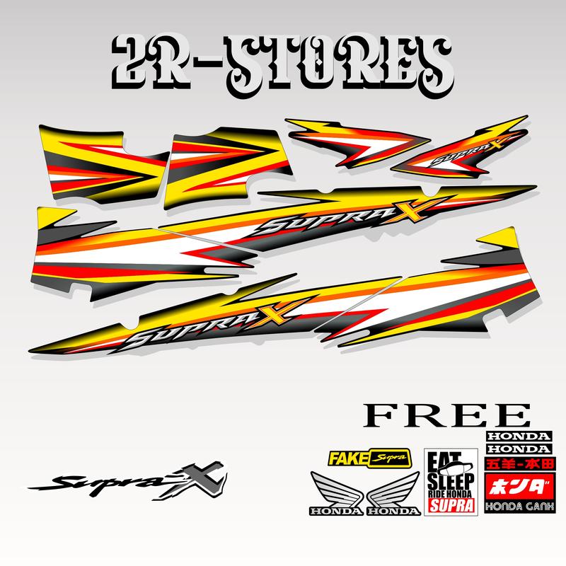 Product Introduction of striping supra x lama grafis 07 stiker lis body supra x Motorcycle 0