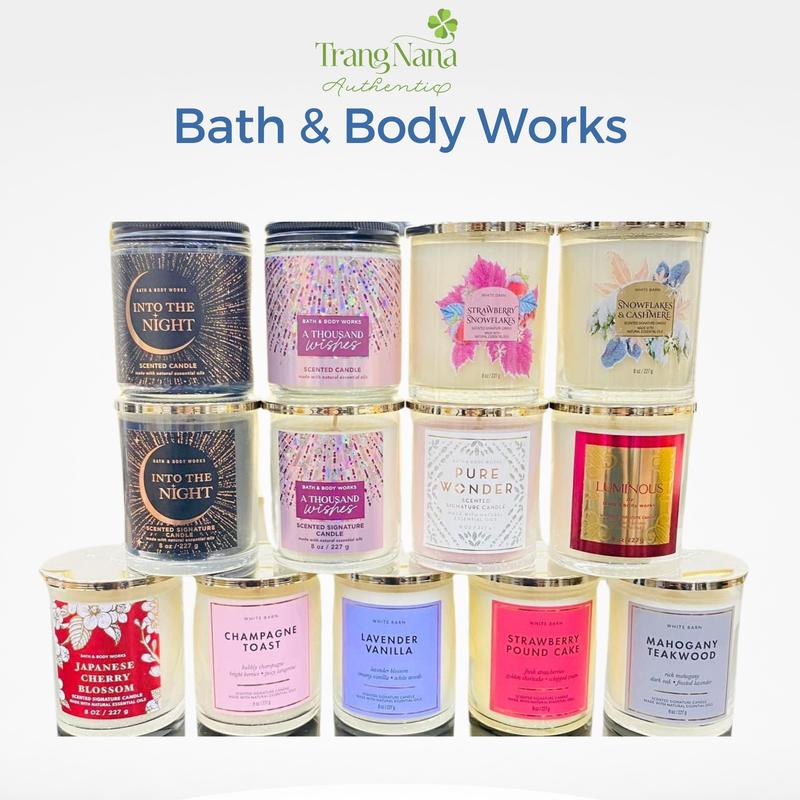 Nến Thơm Bath Body Works Nến Thơm Phòng Ngủ 1 Bấc, Nến Thơm Thư Giãn, Nến Thơm Decor Nhàm Decor Phòng