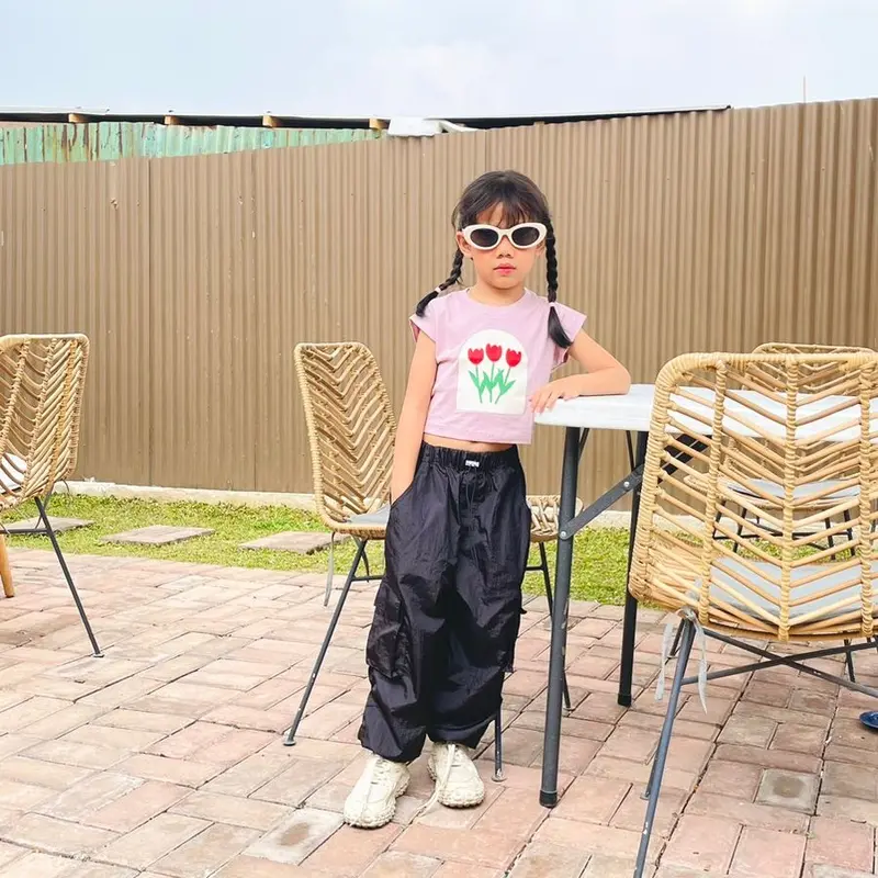LITTLEARUMA celana cargo anak | cargo pants | celana panjang anak | bawahan anak unisex | celana panjang cargo anak laki laki dan perempuan 1-8 tahun 6