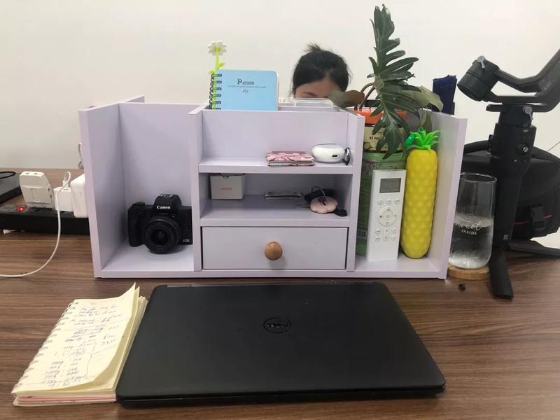 Kệ sách để bàn kệ gỗ đa năng trang trí bàn học bàn làm việc tiết kiệm diện tích IGA - GP258 9